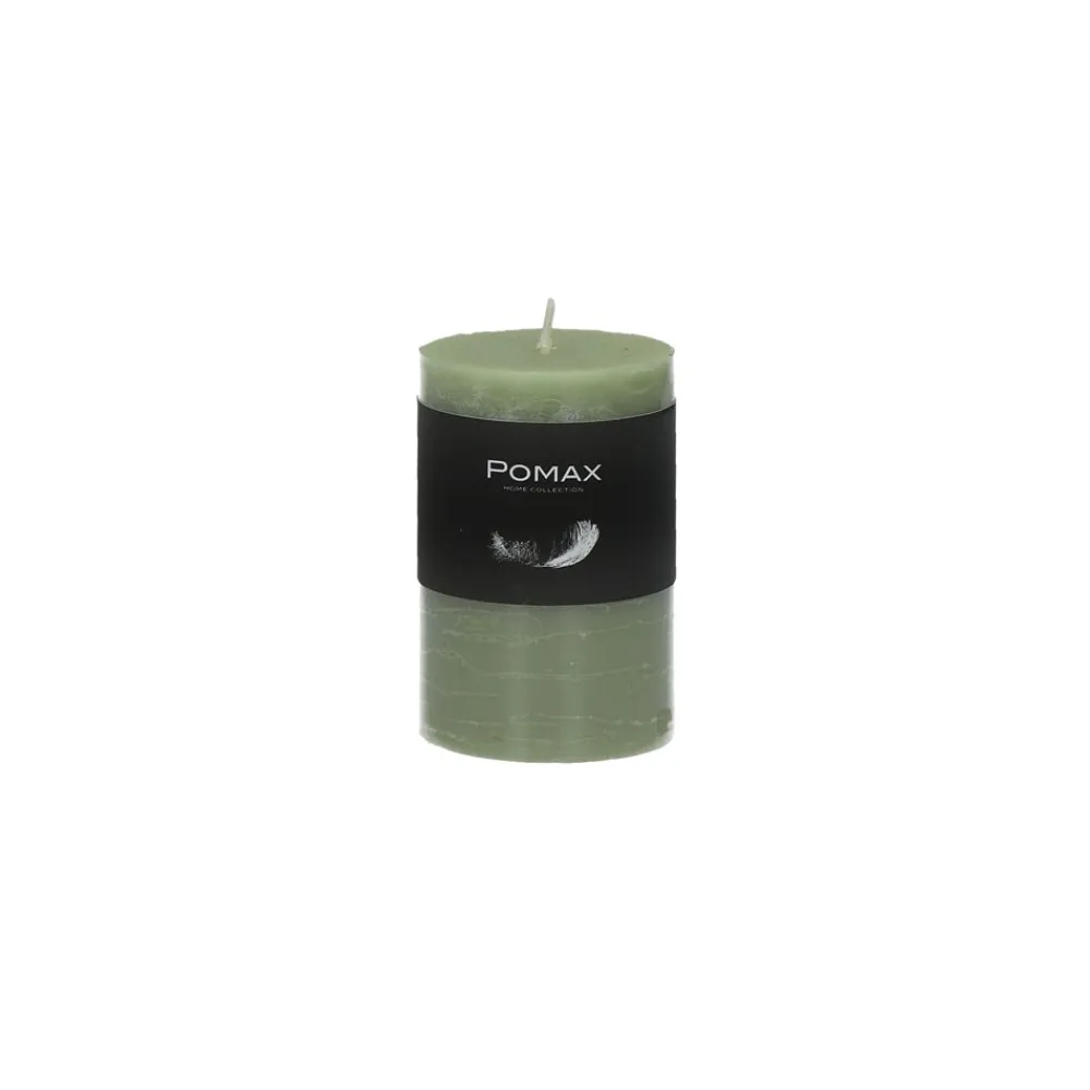 Pomax Bougies-CANDLE - bougie - cire de paraffine - DIA 5 x H 8 cm - avocat
