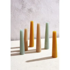 Pomax Bougies-CANDLE - bougie - cire de paraffine - DIA 4 x H 20 cm - miel