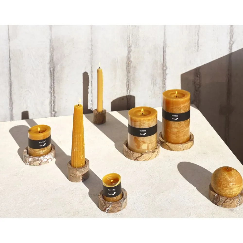 Pomax Bougies-CANDLE - bougie - cire de paraffine - H 25 cm - soleil