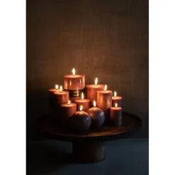 Pomax Bougies-CANDLE - bougie - cire de paraffine - DIA 10 x H 20 cm - noisette