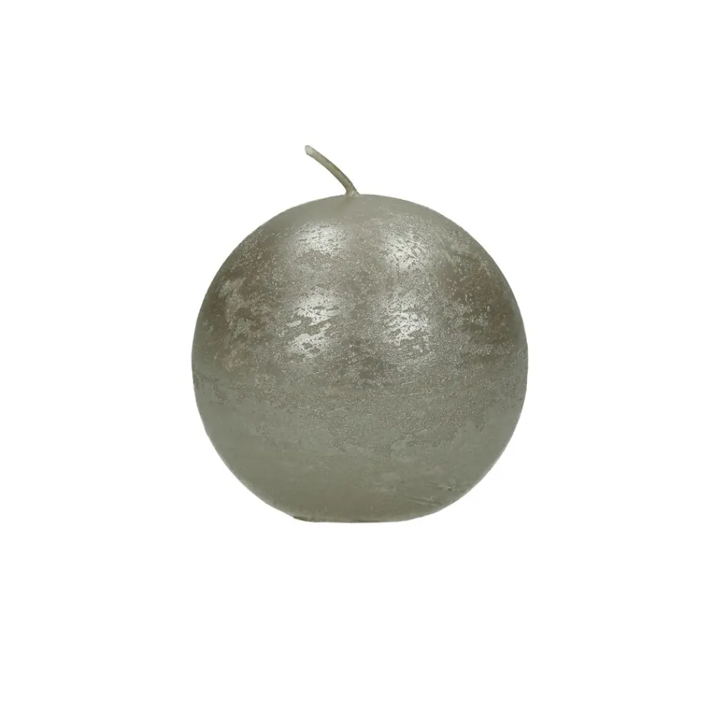 Pomax Bougies-CANDLE - bougie - cire de paraffine - DIA 6 cm - argent