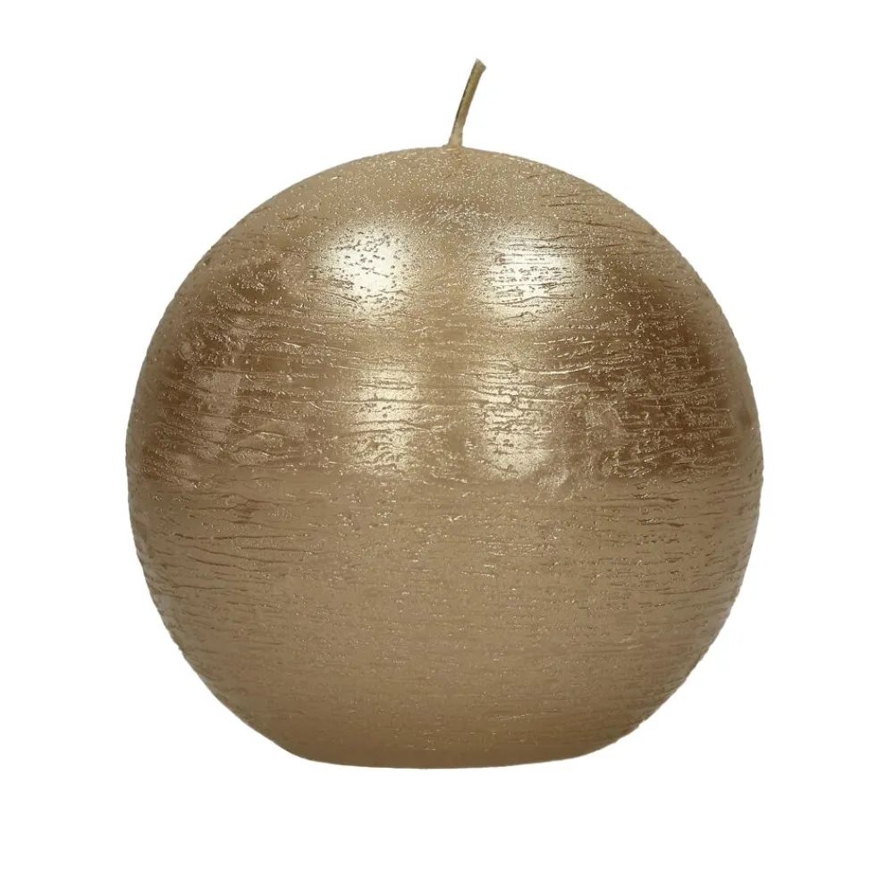 Pomax Bougies-CANDLE - bougie - cire de paraffine - DIA 9 cm - champagne