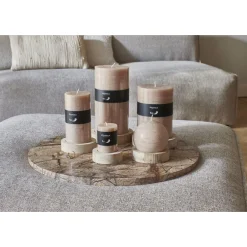 Pomax Bougies-CANDLE - bougie - cire de paraffine - DIA 7 x H 14 cm - miel
