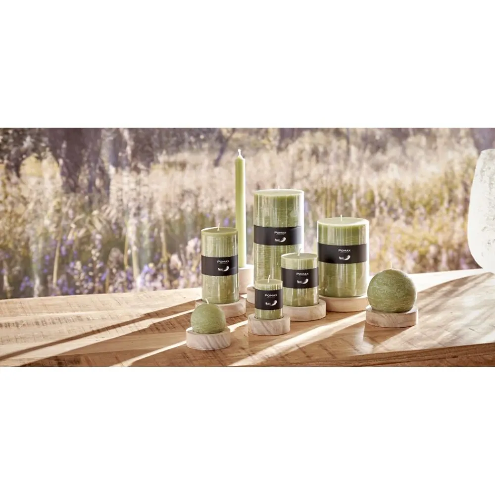 Pomax Bougies-CANDLE - bougie - cire de paraffine - H 25 cm - avocat