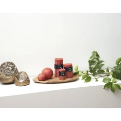 Pomax Bougies-CANDLE - bougie - cire de paraffine - DIA 9 cm - terracotta
