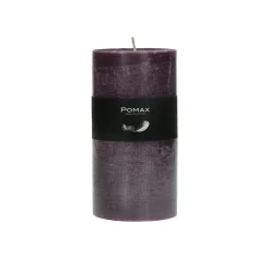 Pomax Bougies-CANDLE - bougie - cire de paraffine - DIA 7 x H 14 cm - pourpre