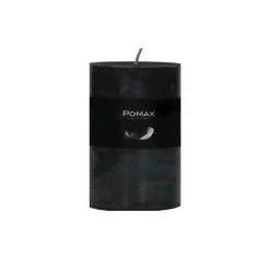 Pomax Bougies-CANDLE - bougie - cire de paraffine - DIA 7 x H 10 cm - noir