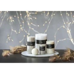 Pomax Bougies-CANDLE - bougie - cire de paraffine - DIA 7 x H 10 cm - ivoire