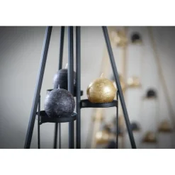 Pomax Bougies-CANDLE - bougie - cire de paraffine - DIA 6 cm - noir