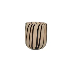 Pomax Photophores / T-lights-CANNES - vase/photophore - verre - DIA 9 x H 11 cm - ivoire