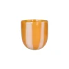 Pomax Photophores / T-lights-CANNES - vase/photophore - verre - DIA 13 x H 14,5 cm - jaune