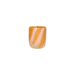 Pomax Photophores / T-lights-CANNES - vase/photophore - verre - DIA 7 x H 8 cm - jaune