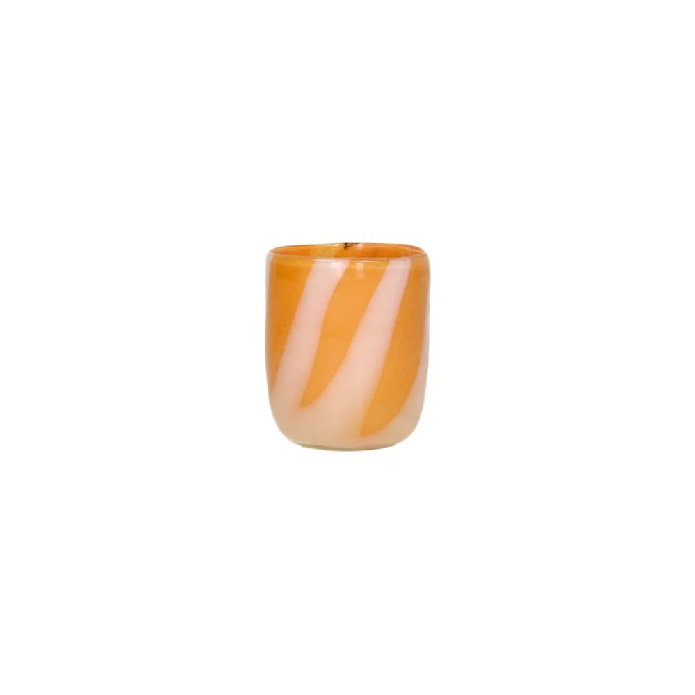 Pomax Photophores / T-lights-CANNES - vase/photophore - verre - DIA 7 x H 8 cm - jaune