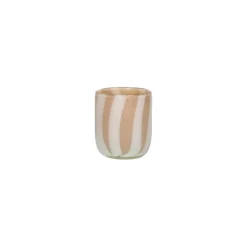 Pomax Photophores / T-lights-CANNES - vase/photophore - verre - DIA 7 x H 8 cm - ivoire