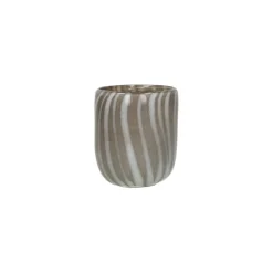 Pomax Photophores / T-lights-CANNES - vase/photophore - verre - DIA 9 x H 11 cm - gris