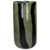 Pomax Photophores / T-lights-CANNES - vase/photophore - verre - DIA 19 x H 37 cm - kaki