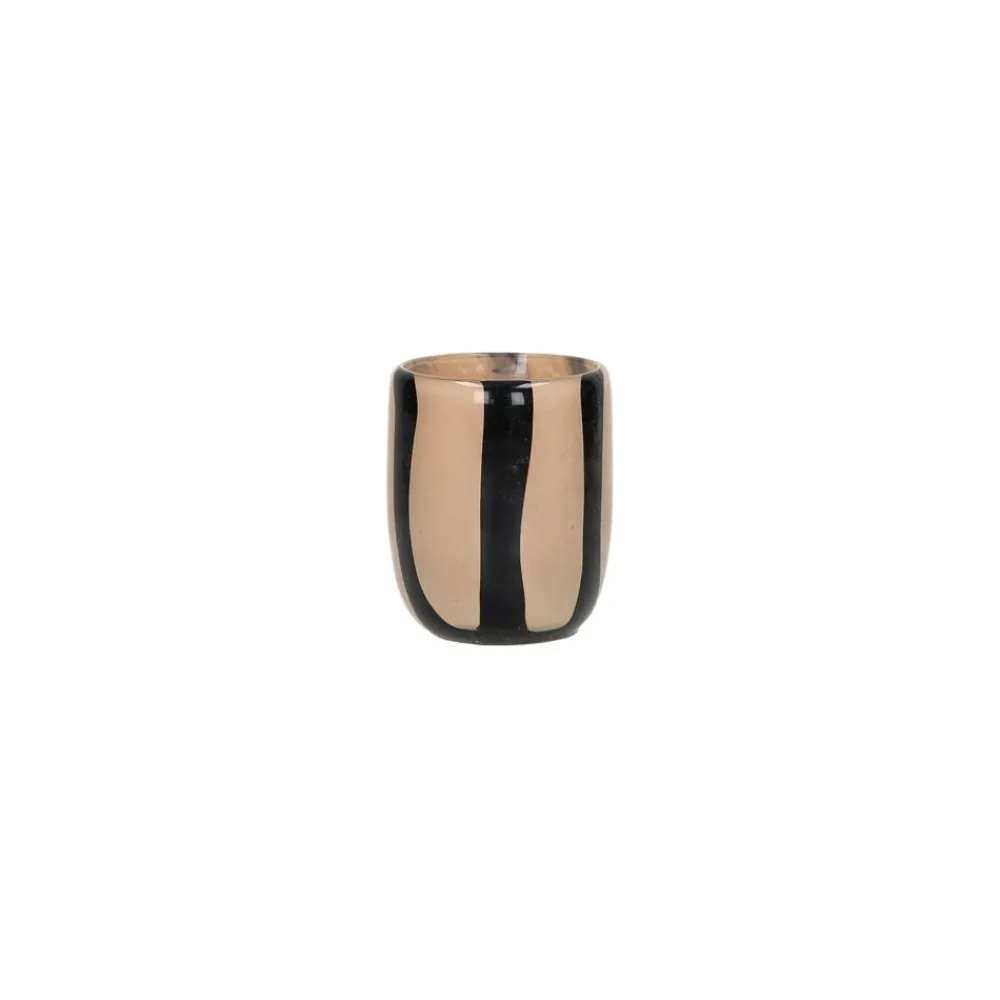 Pomax Photophores / T-lights-CANNES - vase/photophore - verre - DIA 7 x H 8 cm - ivoire
