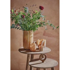 Pomax Photophores / T-lights-CANNES - vase/photophore - verre - DIA 19 x H 37 cm - ambre