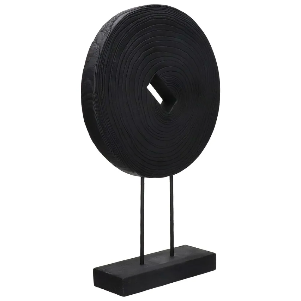 Pomax Objets De Décoration-CARDENA - objet déco - bois de paulownia - L 33 x W 9 x H 53 cm - noir