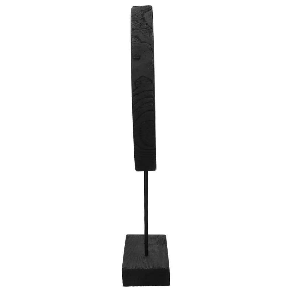 Pomax Objets De Décoration-CARDENA - objet déco - bois de paulownia - L 33 x W 9 x H 53 cm - noir