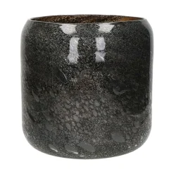 Pomax Vases-CAROLINE - vase - verre - DIA 26 x H 25,2 cm - noir