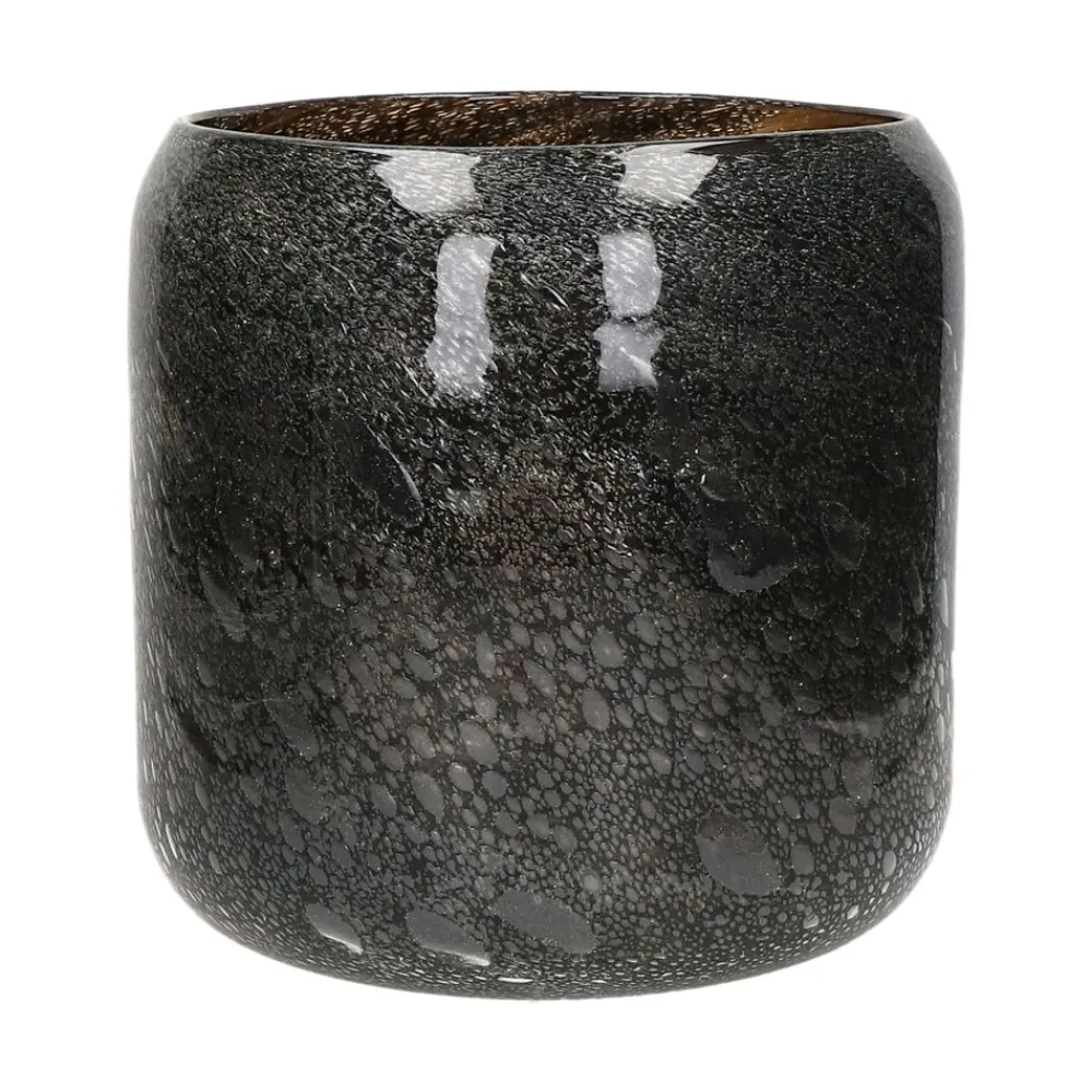 Pomax Vases-CAROLINE - vase - verre - DIA 26 x H 25,2 cm - noir