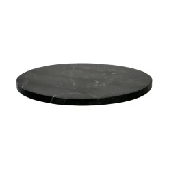 Pomax Concepts Modulaires-CARRARA - dessus de table - marbre - DIA 45 x H 1,5 cm - noir