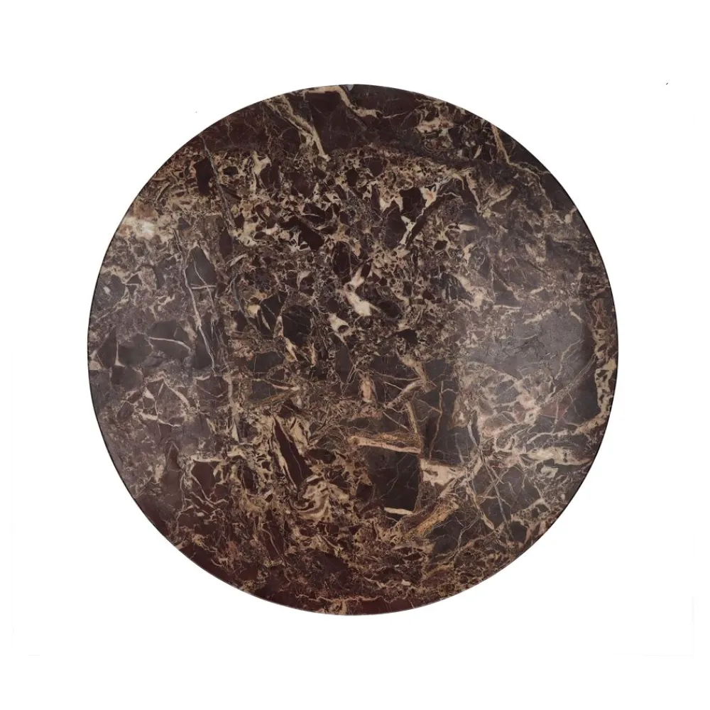 Pomax Concepts Modulaires-CARRARA - dessus de table - marbre - DIA 45 x H 1,5 cm - rouge