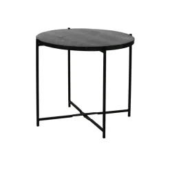 Pomax Concepts Modulaires-CARRARA - dessus de table - marbre - DIA 45 x H 1,5 cm - noir