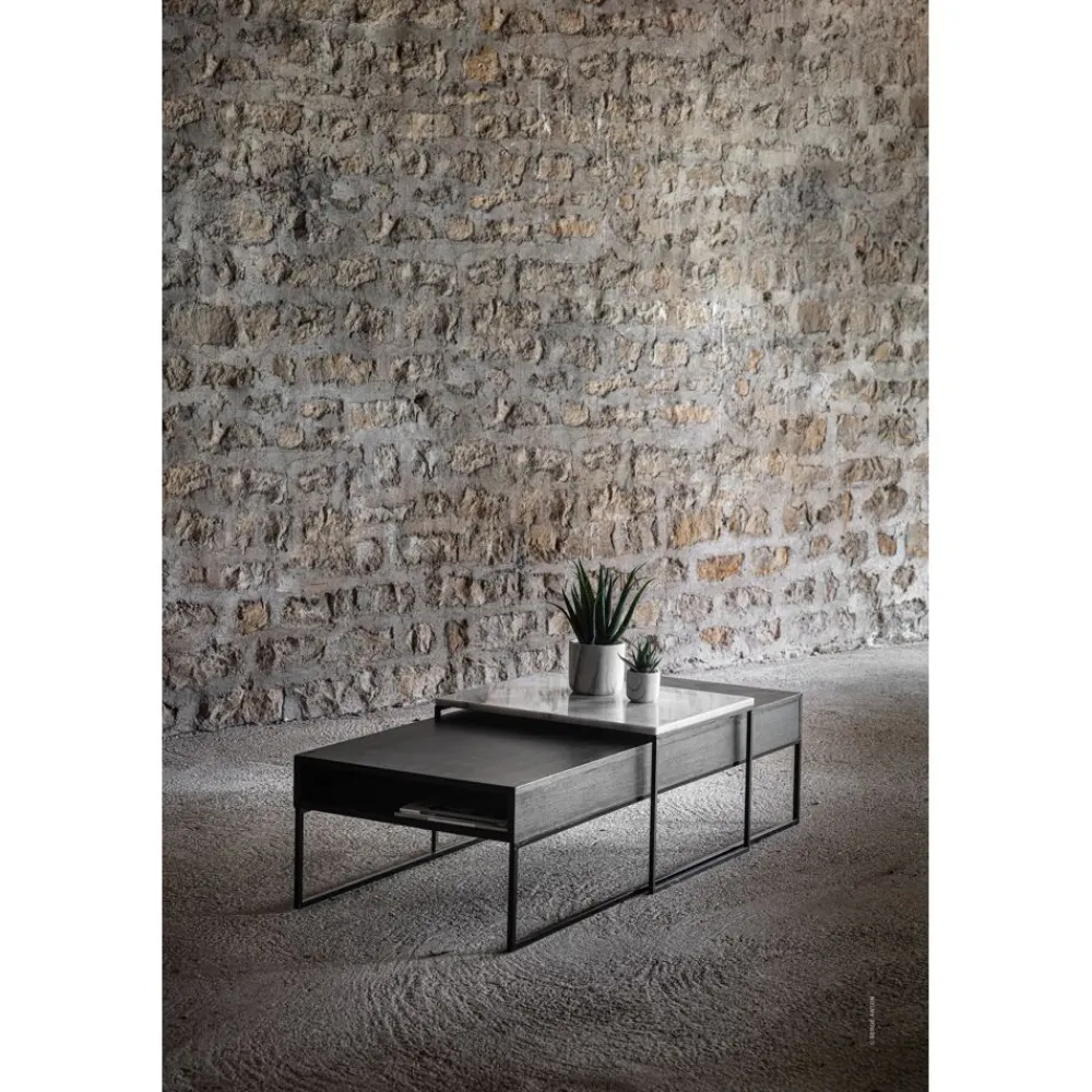 Pomax Concepts Modulaires-CARRARA - dessus de table - marbre - L 63 x W 50 x H 1,5 cm - blanc