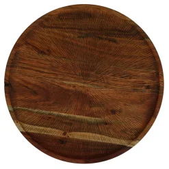 Pomax Plateaux-CARVY - plateau - bois d'acacia - DIA 56 x H 2,5 cm - rouille