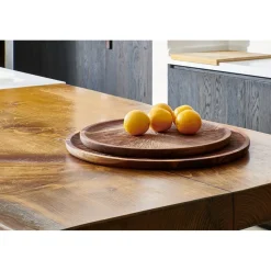 Pomax Plateaux-CARVY - plateau - bois d'acacia - DIA 56 x H 2,5 cm - rouille