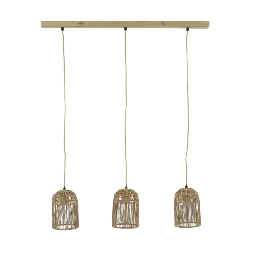 Pomax Suspensions-CASITA - lampe suspendue - corde / métal - L 80 x W 13 x H 100 cm - naturel