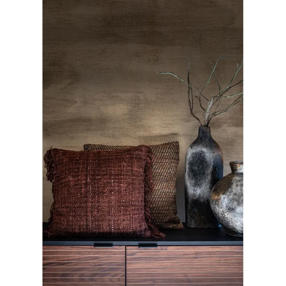 Pomax Coussins-CHIQUE - coussin - coton - L 45 x W 45 cm - brun