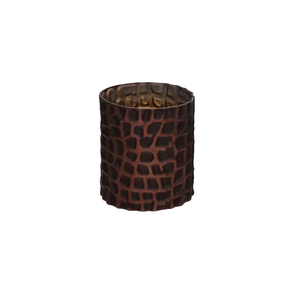 Pomax Photophores / T-lights-CHOCOLAT - photophore - verre - DIA 8 x H 9 cm - chocolat