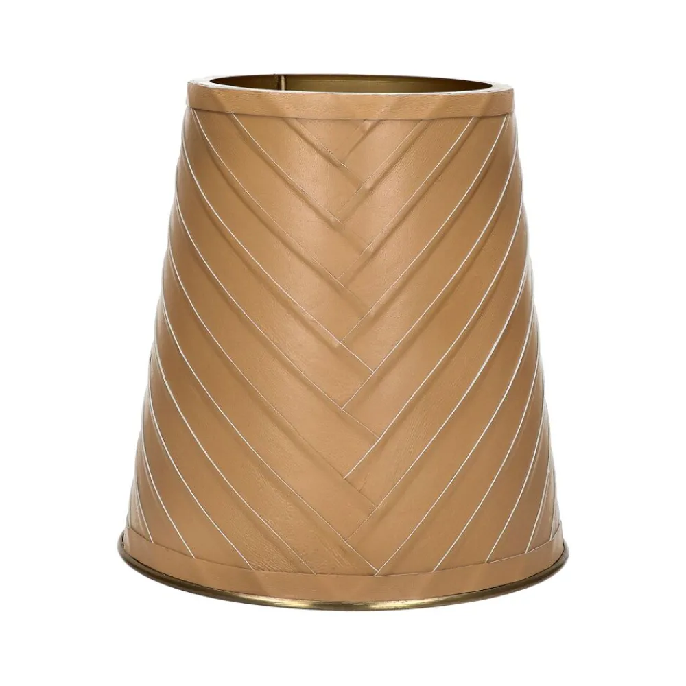 Pomax Lampadaires-CINETTE - lampadaire - métal / cuir - DIA 25 x H 155 cm - latté