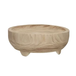 Pomax Bols & Paniers-COMM - plateau - bois de paulownia - DIA 35 x H 13 cm - naturel