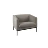 Pomax Canapés-CONY - canapé 1 place - tissu / métal - L 90 x W 73,5 x H 74 cm - gris clair