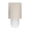 Pomax Lampes De Table-CORDOBA - lampe de table - terracotta / tissu - DIA 32,5 cm x H 56,5 cm - blanc