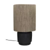 Pomax Lampes De Table-CORDOBA - lampe de table - terracotta / jute - DIA 32 x H 57 cm - noir