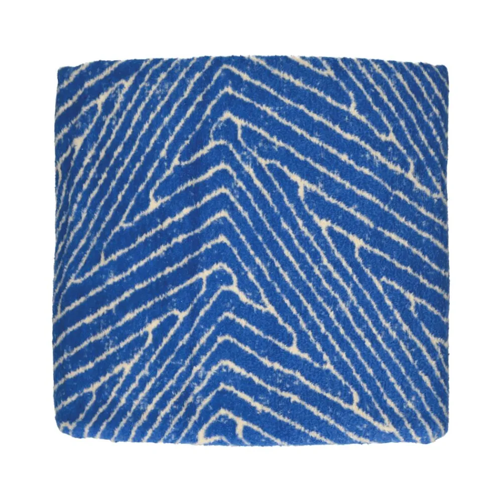 Pomax Plaids-CORFINO - couverture - coton / acrylique - L 200 x W 150 cm - bleu