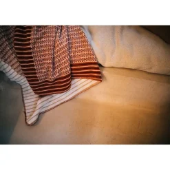 Pomax Plaids-CORFINO - couverture - coton / acrylique - L 200 x W 150 cm - rouille