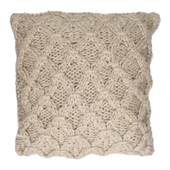 Pomax Coussins-CROISETTE - coussin - coton - L 45 x W 45 cm - écru