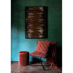 Pomax Coussins-CROISETTE - coussin - coton - L 45 x W 45 cm - rouille