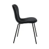 Pomax Chaises-DAIA - chaise - velours / métal - L 53 x W 49 x H 80 cm - anthracite
