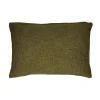 Pomax Coussins-DIMARO - coussin - coton / polyester recyclé - L 60 x W 40 cm - vert foncé