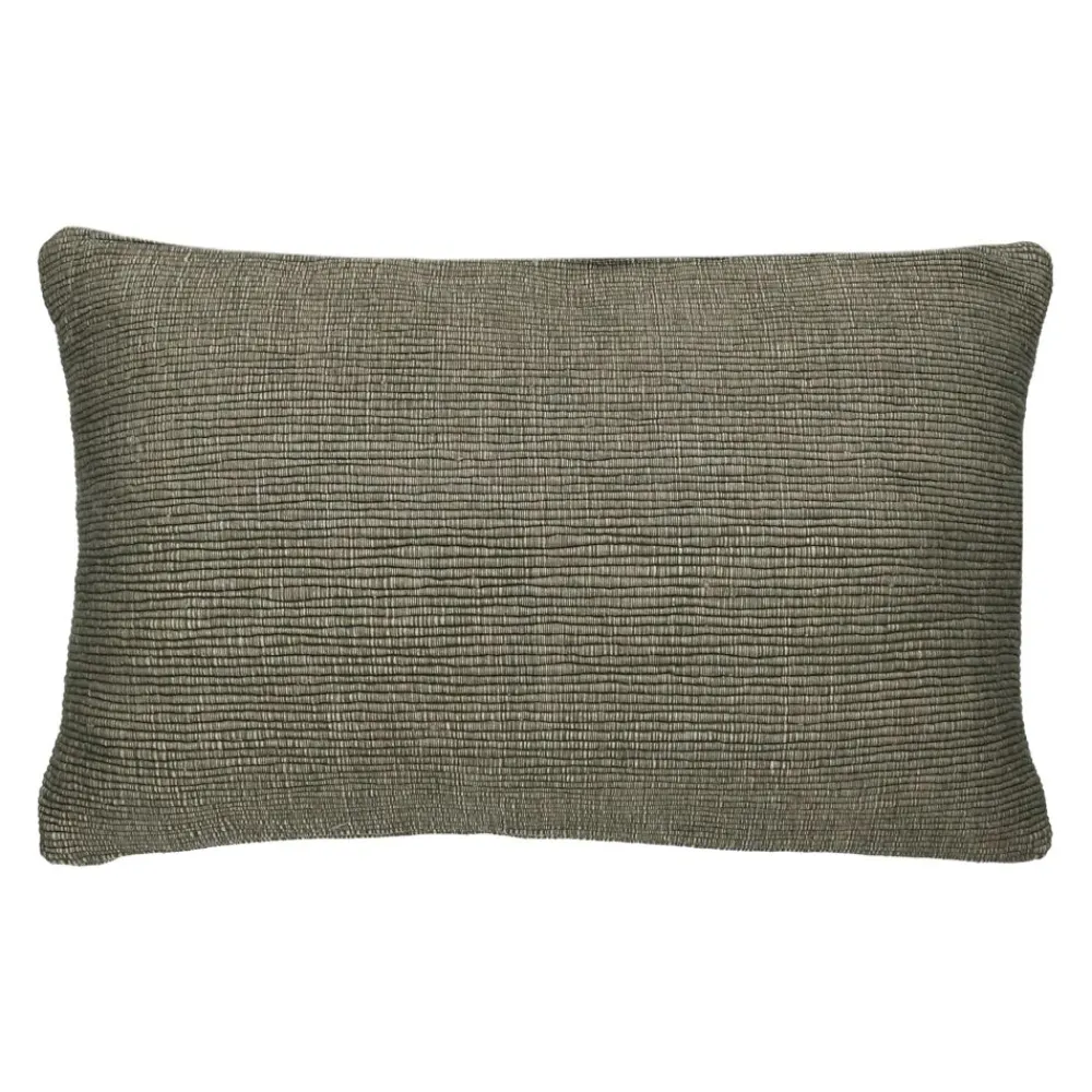 Pomax Coussins-DIMARO - coussin - coton / viscose - L 50 x W 30 cm - vert foncé