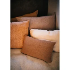 Pomax Coussins-DIMARO - coussin - coton / viscose - L 50 x W 30 cm - sable