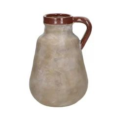 Pomax Vases-EARTH - vase - terracotta - DIA 14 x H 22 cm - chocolat
