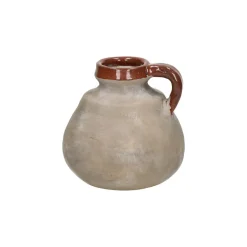 Pomax Vases-EARTH - vase - terracotta - DIA 14 x H 14 cm - chocolat